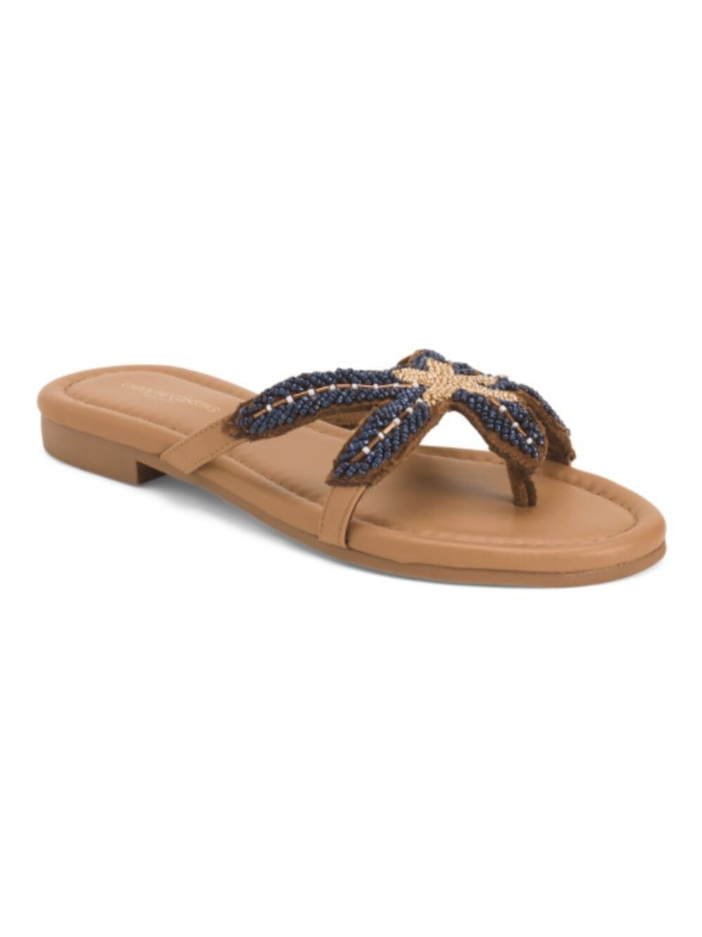CAROLINE CONSTAS Star Fish Beaded Sandals With Leather Details